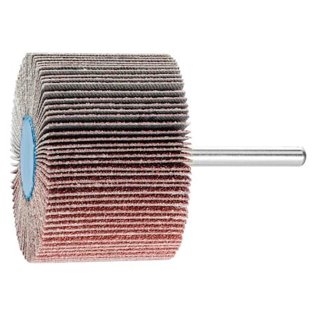 Pferd 2-1/2" x 1-1/2" Mounted Flap Wheel - 1/4" Shank - Aluminum Oxide - 60 Grit 45276